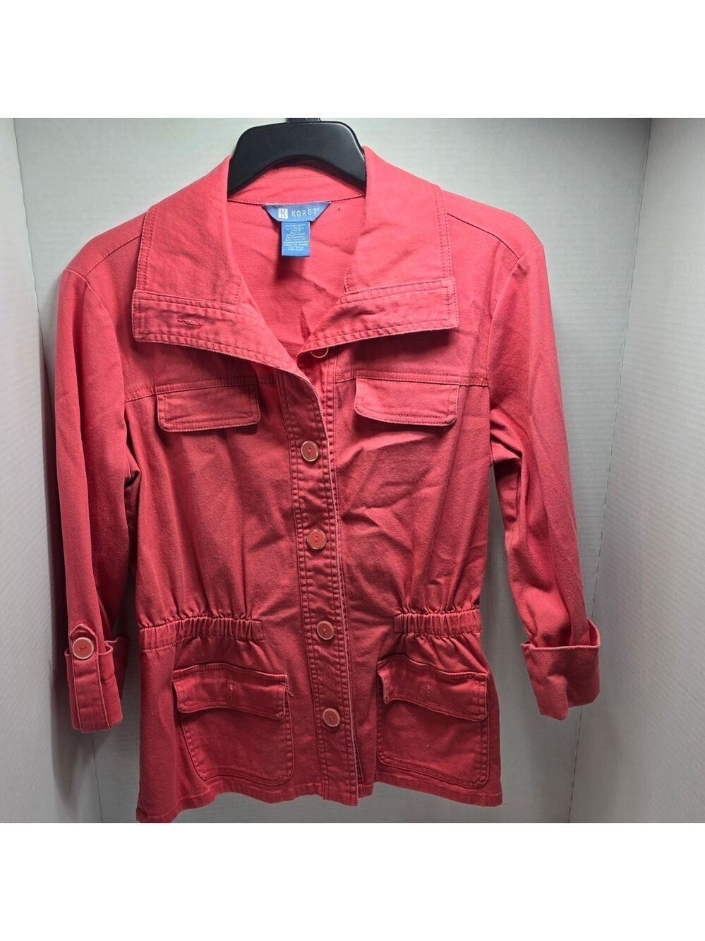 Koret Pink Safari Jacket with Button Front